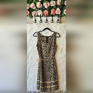 Blue Planet Surf Sunflowers Belted Mini Dress